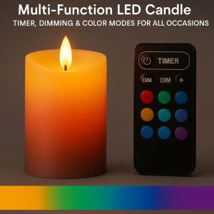 _0209e775-8b03-403f-87b5-c1302a94f438 Multi-Function LED Candle - Timer, Dimming & Color Modes for All Occasions