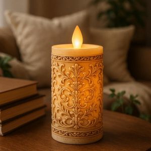 _1fe8cf10-9c8d-41be-a2ec-debbb0bc1a14 Vintage-inspired LED Candle - Antique Brass Finish for Classic Interiors