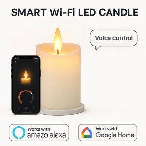 _e1f7cf13-397e-44d3-b234-8a0a68e82c3e Smart Wi-Fi LED Candle - Voice Control with Alexa/Google Home Integration