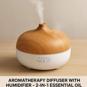 Aromatherapy Diffuser with Humidifier - 2-in-1 Essential Oil & Air Purifier